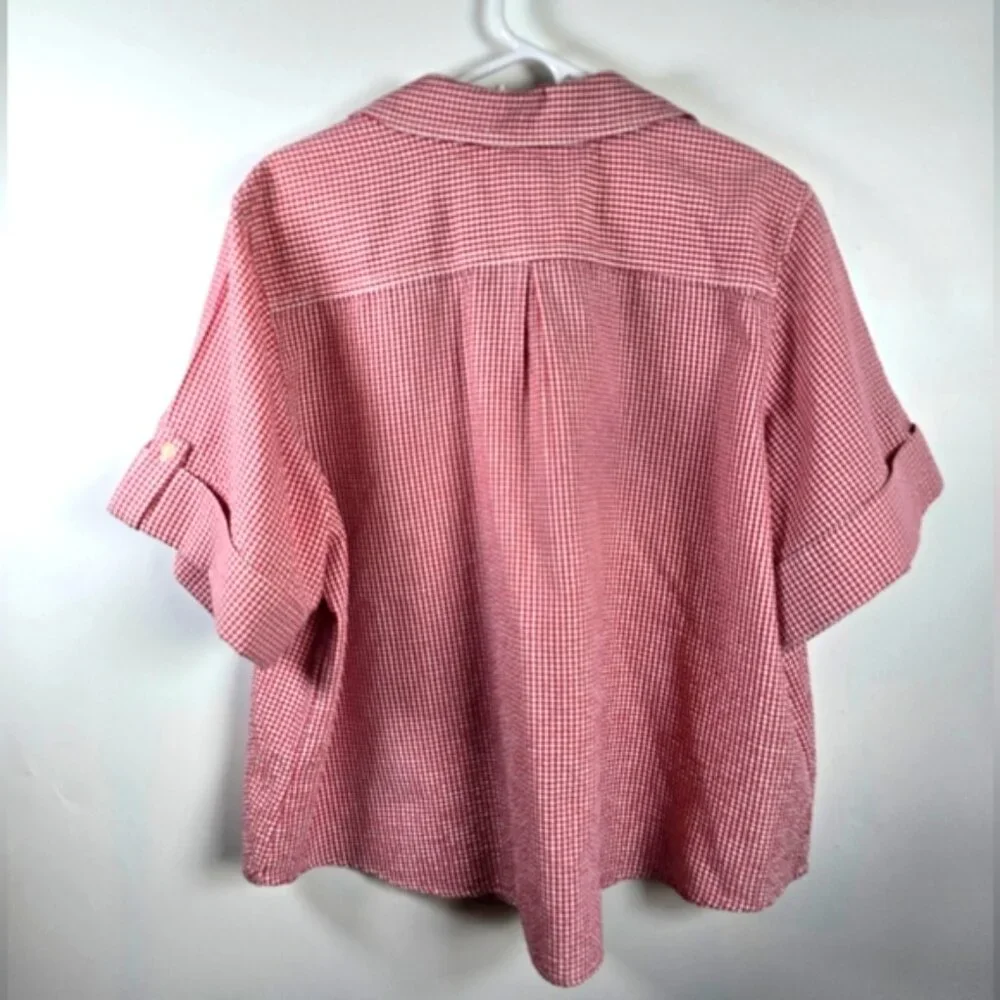 Cathy Daniels Gingham Blouse - Picture 2 of 3